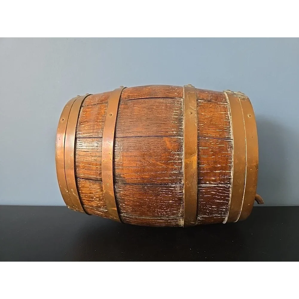 Wooden Barrel For Grappa Italian Craft Vintage Décor‎ 1960s No Stand